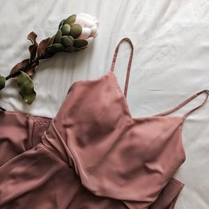 Pink Bridesmaid Formal Dress